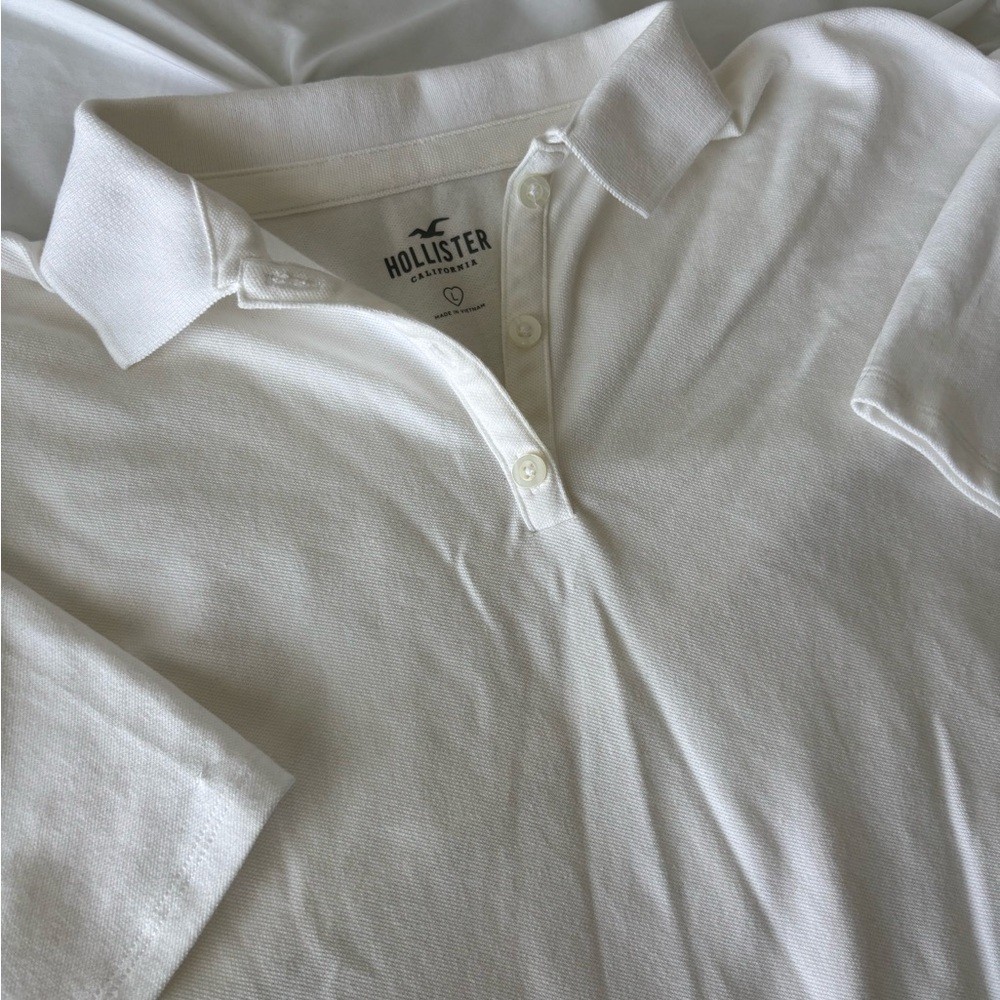 Hollister White Polo Shirt Classic Style